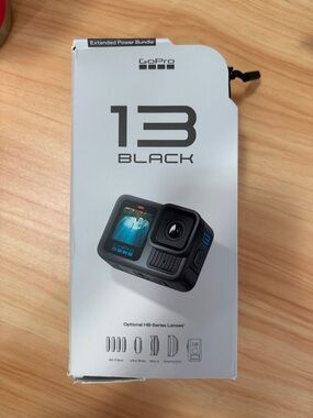 GoPro Black HERO13 Action Camera Packaging with Graphic